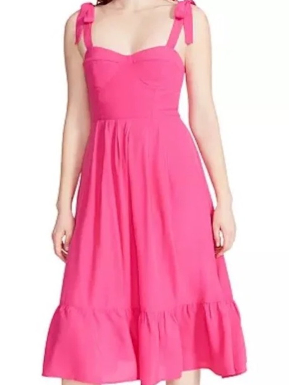 Steve Madden Sophia Rose Bustier Midi Dress hot pink size 12